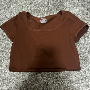 Brown crop top from target